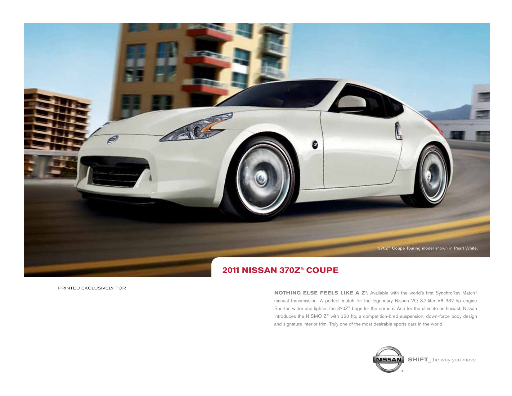 2011 Nissan 370Z Brochure Page 3